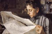 Anders Zorn Emma Zorn reading oil painting artist